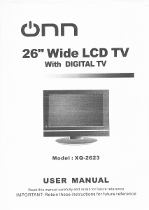 Manual Onn XQ-2623 LCD Television