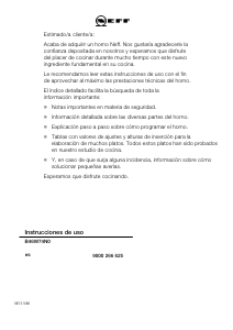 Manual de uso Neff B46W74N0 Horno