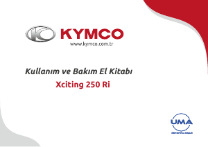Kullanım kılavuzu Kymco xciting 250 Ri Skuter