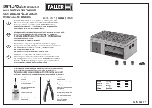 Handleiding Faller set 130319 H0 Dubbele garage met aandrijving