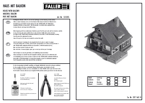 Mode d’emploi Faller set 131225 H0 Maison à balcon