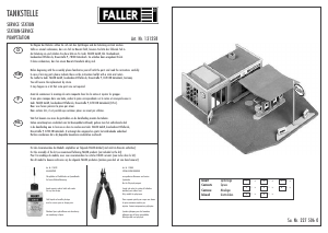 Manual Faller set 131258 H0 Service station