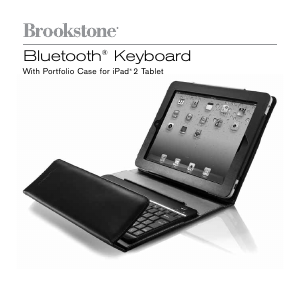 Manual Brookstone Bleutooth Portfolio Case (iPad 2) Keyboard