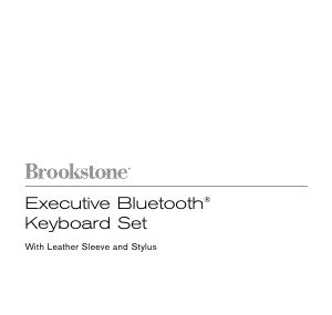 Handleiding Brookstone Executive Bluetooth Toetsenbord