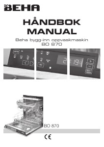 Bruksanvisning Beha BO 870 Oppvaskmaskin