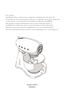 Manual Smeg SMF01PKEU Batedeira com taça