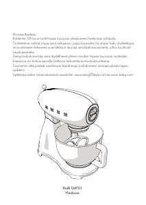 Käyttöohje Smeg SMF01RDEU Jalustasekoitin