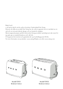 Bruksanvisning Smeg TSF01WHEU Brödrost