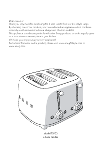 Manual Smeg TSF03PKEU Toaster