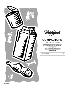 Manual Whirlpool GX900QPPS Trash Compactor