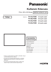 Kullanım kılavuzu Panasonic TH-55LFE8E LCD ekran