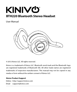 Bruksanvisning Kinivo BTH220 Headset