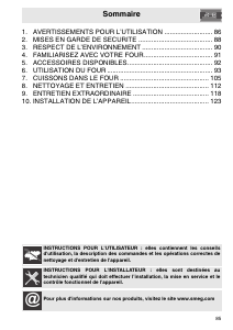 Mode d’emploi Smeg SCT105SG8 Four