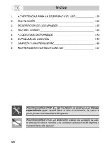 Manual de uso Smeg SE210EB-5 Horno