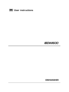 Handleiding Baumatic IBDWI600 Vaatwasser