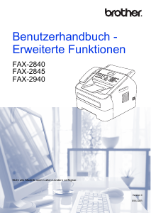 Bedienungsanleitung Brother FAX-2840 Faxmaschine