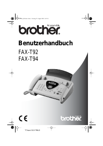 Bedienungsanleitung Brother FAX-T92 Faxmaschine