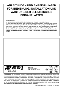 Bedienungsanleitung Smeg S232XC Kochfeld