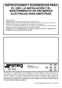 Manual de uso Smeg S232XC Placa