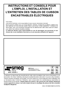 Mode d’emploi Smeg S232XC-1 Table de cuisson