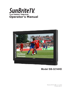 Manual SunBriteTV SB-3214HD LED Television