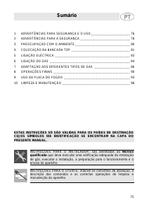 Manual Smeg SE64NE3 Placa
