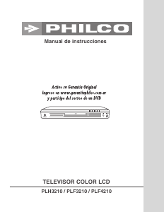 Manual de uso Philco PLF3210 Televisor de LCD