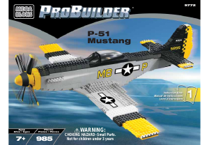 Vadovas Mega Bloks set 9772 Probuilder P-51 Mustang