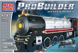 Bruksanvisning Mega Bloks set 9778 Probuilder Ånglok