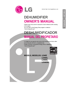 Manual LG LD50EBL Dehumidifier