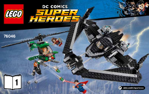 Bruksanvisning Lego set 76046 Super Heroes Rättvisans hjältar – höghöjdsstrid