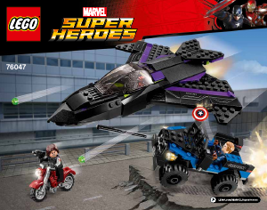 Manual Lego set 76047 Super Heroes Black Panther pursuit