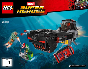 Bruksanvisning Lego set 76048 Super Heroes Iron Skulls ubåtattack