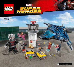 Handleiding Lego set 76051 Super Heroes Vliegveldduel