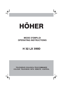 Bruksanvisning Höher H32LX350D LCD TV