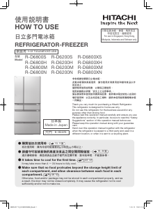 Manual Hitachi R-D6800N Fridge-Freezer
