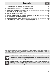Mode d’emploi Smeg SRV864AVOGH Table de cuisson