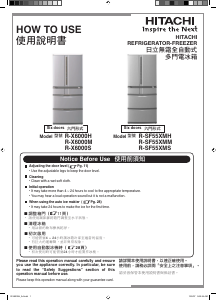Bruksanvisning Hitachi R-SF55XMS Kyl-frys