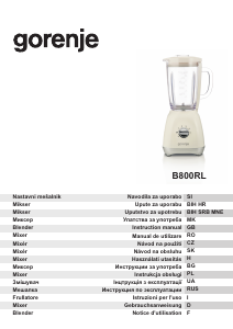 Mode d’emploi Gorenje B800RL Blender