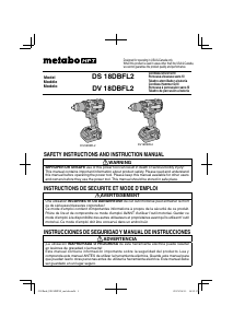 Manual de uso Metabo DS 18DBFL2 Atornillador taladrador