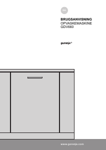 Brugsanvisning Gorenje GDV660 Opvaskemaskine
