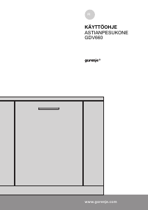 Käyttöohje Gorenje GDV660 Astianpesukone