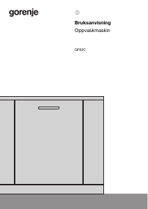 Bruksanvisning Gorenje GF63C Oppvaskmaskin