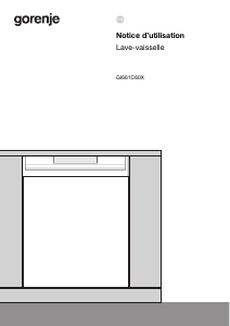 Mode d’emploi Gorenje GI661C60X Lave-vaisselle