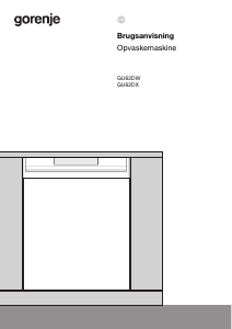 Brugsanvisning Gorenje GU62DX Opvaskemaskine