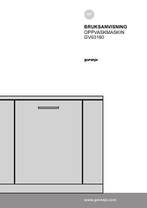 Bruksanvisning Gorenje GV63060 Oppvaskmaskin