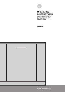 Manual Gorenje GV66260 Dishwasher