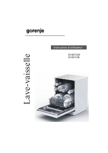 Mode d’emploi Gorenje GV6SY2W-1 Lave-vaisselle