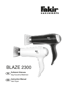 Kullanım kılavuzu Fakir Blaze 2300 Saç kurutma makinesi