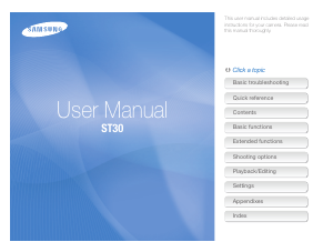 Manual Samsung ST30 Digital Camera